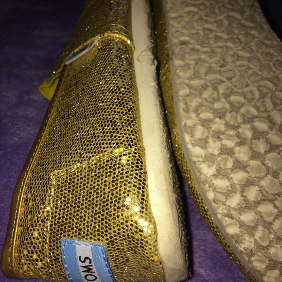 Gold Glitter TOMS - Picture 3 of 5